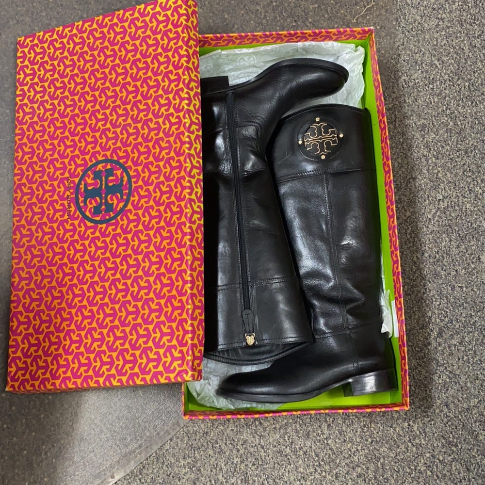 Tory Burch Black Kiernan Riding Boots